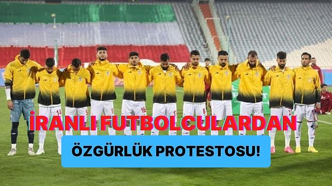 Özgürlük Portestolarına Destek Veren İran Milli Futbol Takımı Futbolcuları Milli Marşa Eşlik Etmedi!