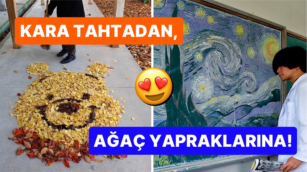 Japonya'da Sıradan Bir Öğretmenken Yere Dökülen Yaprakları Sanata Dönüştürerek Ünlenen Adam