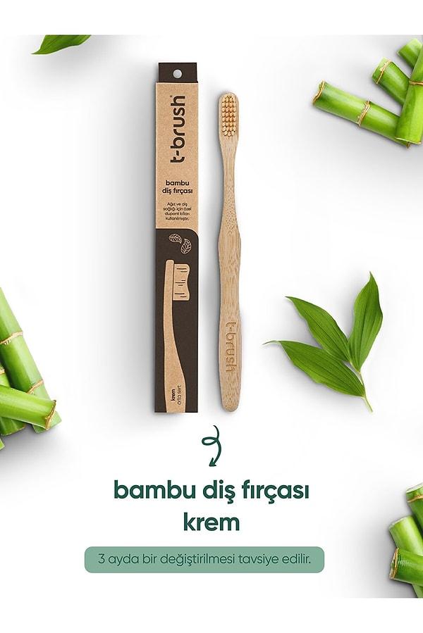 11. TBRUSH Doğal Bambu Vegan Diş Fırçası