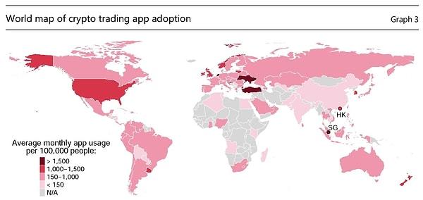 Nedeni de bu! Dünyada kripto borsalarının mobil uygulamalarını en çok indiren ülkeler: Türkiye ne renk öyle?