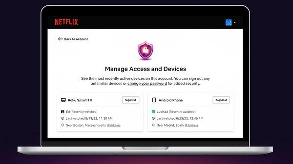 Netflix sadece şifre paylaşımını engellemekle kalmadı ve artık bağlı cihazların oturumunu kapatmayı sağlayacak yeni bir özelliği duyurdu.