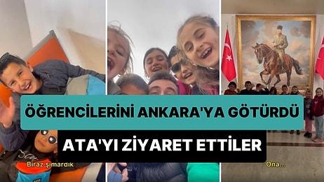 Sen Ne Güzel İnsansın! Köy Okulundaki Öğrencilerini Ankara'ya Ata'yı Ziyarete Götüren Muhteşem Öğretmen