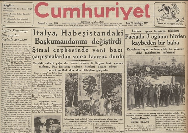 Bugünün eski gazetesi: 17 Kasım 1935