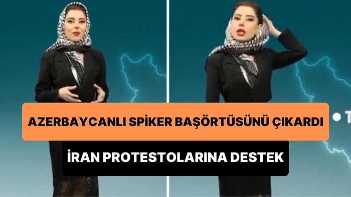 Azerbaycan'da Hava Durumu Spikeri, İran'daki Protestolara Destek Vermek İçin Canlı Yayında Başörtüsünü Çıkardı