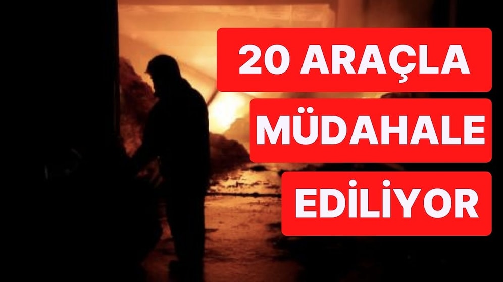 Tekstil Firmasının Deposunda Yangın Çıktı: 20 İtfaiye Aracı Söndürmeye Çalışıyor