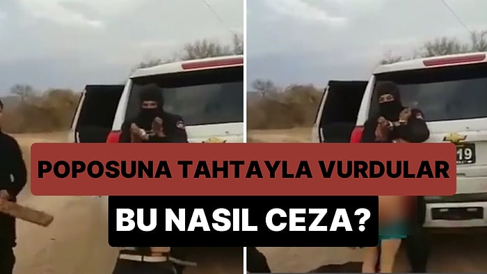 Meksika Polisinin Hırsızlık Şüphelisinin Poposuna Sert Tahtayla Vurarak Cezalandırdığı Anlar