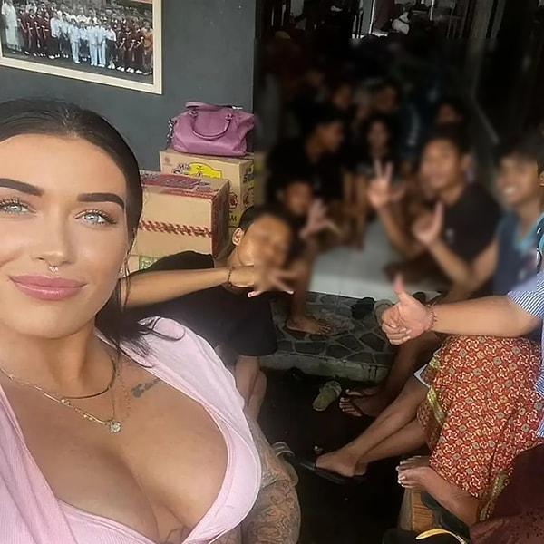 Güzellik salonu işleten Kelsey, uzun süredir arkadaşlarıyla birlikte planladığı bağış için Endonezya’nın Bali şehrindeki bir yetimhaneyi ziyarete gitmiş.