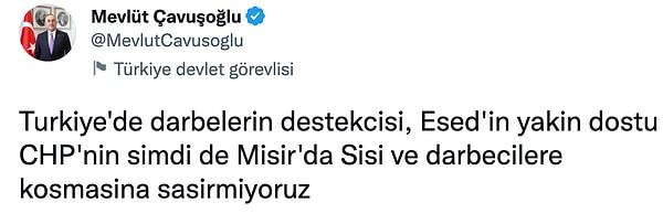 Dışişleri Bakanı Çavuşoğlu'nun tweeti de sosyal medyada hatırlatıldı👇