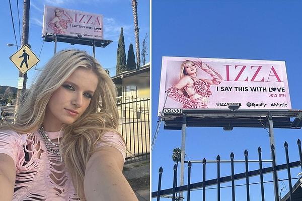 Tüm Los Angeles sokaklarına yeni şarkısı için billboard astıran Izza, bir billboardu öyle bir yere astırdı ki gündem oldu desek yeridir.