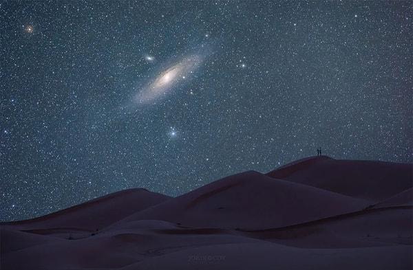 Samanyolu'nun nasıl beslendiği belirsizliğini koruyor, ancak Andromeda'da net bir görüntü var: galaksi büyük ziyafetler ile genişlemiş.