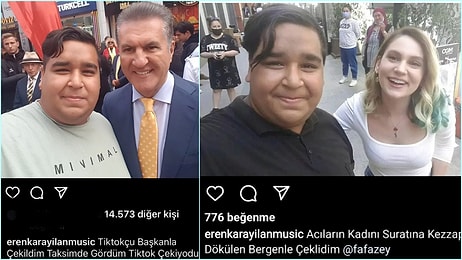 Ünlülerle Çektirdiği Selfielere Yaptığı Açıklamalarla Güldüren Sosyal Medya Fenomeni