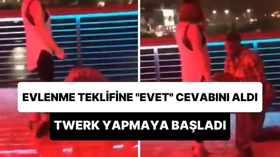 Evlenme Teklifine 'Evet' Cevabı Alan Adam Sevinçten Twerk Yaptı
