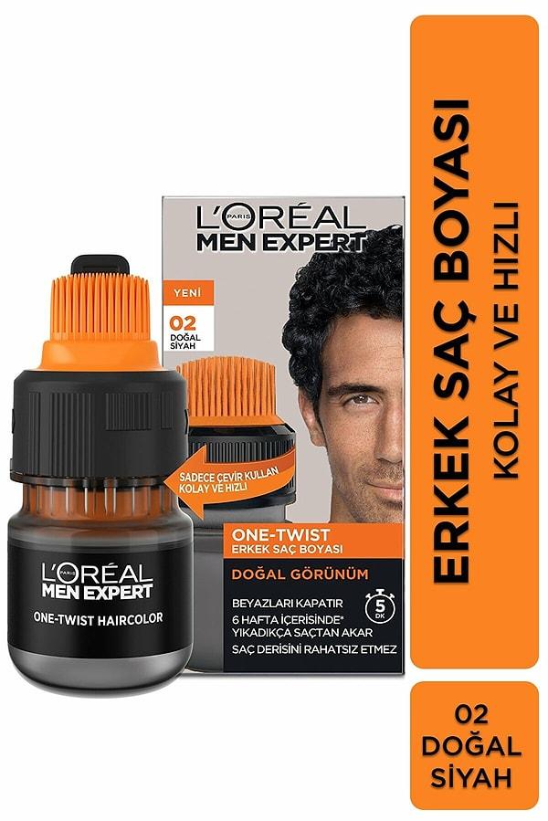 10. Erkeklere özel saç boyası için Loreal Men Expert One-Twist...