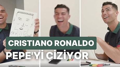 Ronaldo ile Pepe'nin Birbirlerinin Resmini Çizerken Ortaya Çıkan Eğlenceli Görüntüler Viral Oldu