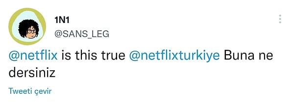 Netflix'in Twitter hesabını etiketleyenler de.