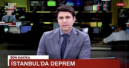 TGRT Haber Spikeri Ersel Hoşkara Depreme Canlı Yayında Yakalandı