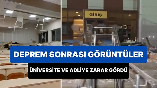 Düzce'de Meydana Gelen Deprem Sonrası Üniversite ve Adliye Binaları Ağır Hasar Gördü