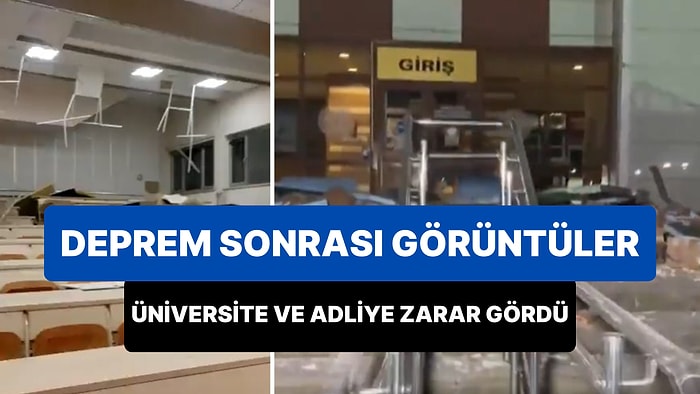 Düzce'de Meydana Gelen Deprem Sonrası Üniversite ve Adliye Binaları Ağır Hasar Gördü