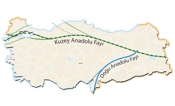 Türkiye'de irili ufaklı pek çok fay var. Ülkemizdeki en uzun faylar ise, Kuzey Anadolu Fayı ve Doğu Anadolu Fayıdır.