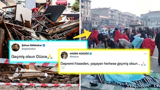 Düzce'de Yaşanan 6.0 Şiddetindeki Korkunç Depremin Ardından Ünlülerden Gelen Paylaşımlar