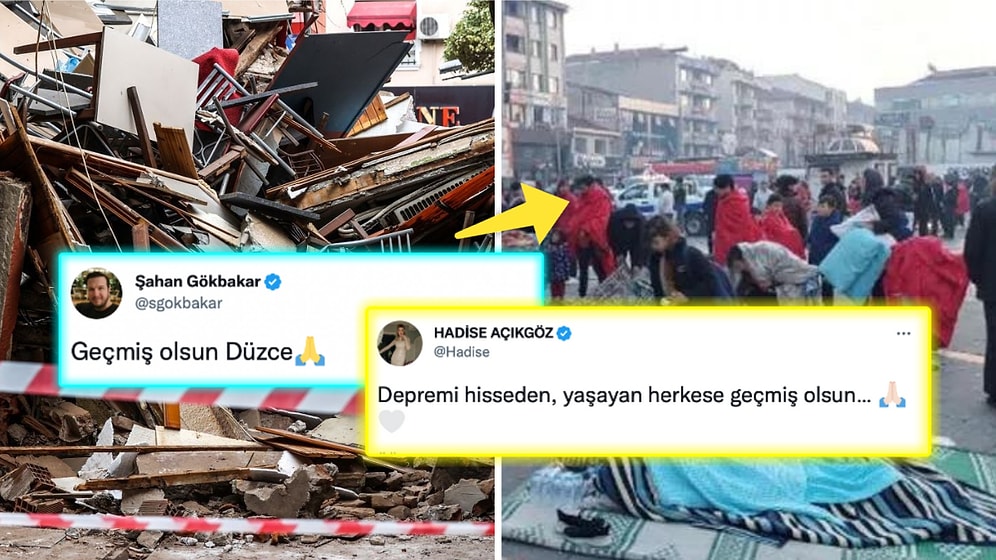 Düzce'de Yaşanan 6.0 Şiddetindeki Korkunç Depremin Ardından Ünlülerden Gelen Paylaşımlar