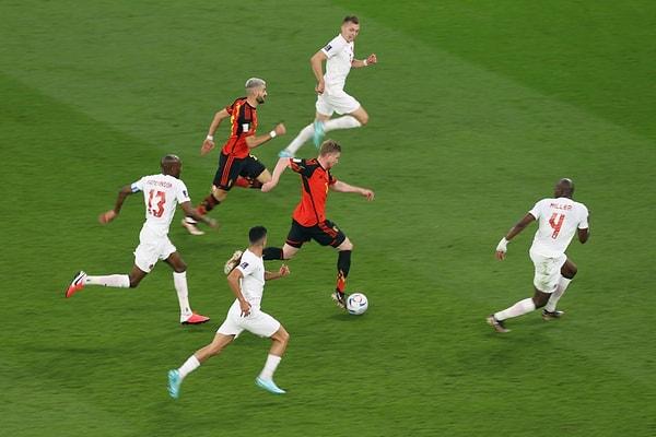 Mücadele 1-0 sona erdi ve Belçika zorlandığı karşılaşmadan 3 puanla ayrılarak Dünya Kupası'na iyi bir başlangıç yaptı.