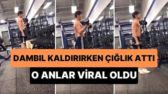 Spor Salonunda Dambıl Kaldıran Gencin Çığlık Attığı Bi' Acayip Anlar
