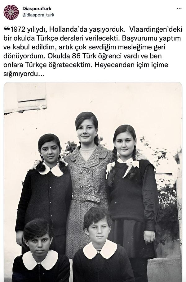 1972 yılında Hollanda'da Türkçe öğretmenliği yapan Seyhan Turan'ın hikayesi viral oldu.