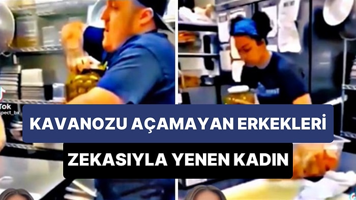 Devasa Kas Kütleleri ile Kavanozu Açmak İsteyen Ancak Başaramayan Erkekleri Zekasıyla Yenen Kadın