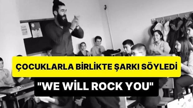 Çocuklarla Birlikte Efsane 'We Will Rock You' Şarkısını Söyleyen Müzisyenin Muhteşem Anları