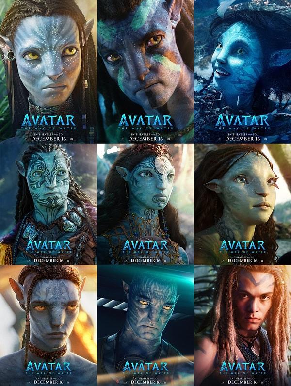 11. Avatar the Way of Water'dan karakter posterleri yayınlandı.