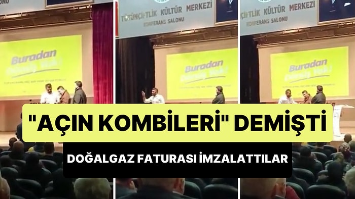 'Açın Kombileri, Kimse Doğalgaza Para Ödemeyecek' Diyen Abdurrahman Uzun'a Doğalgaz Faturası İmzalattılar