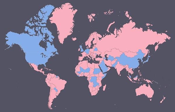 Anketler 95 ülke ve 5 kıtadan 140 bin kişiyle yapıldı.