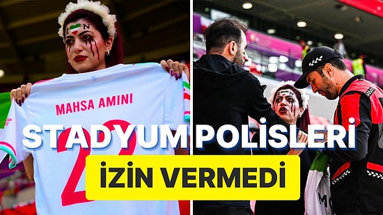 Katar Polisi, İran-Galler Maçı Öncesinde Mahsa Amini'yi Anan İran Taraftarının Formasına El Koydu