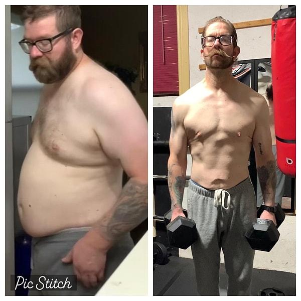 6. "6 ayda sadece diyet ve sporla 38 kilo verdim."