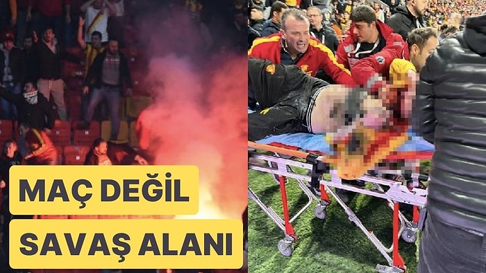 Bu Yaşananlara 'Futbol' Denemez! Göztepe - Altay Maçında Ortalık Savaş Alanına Döndü