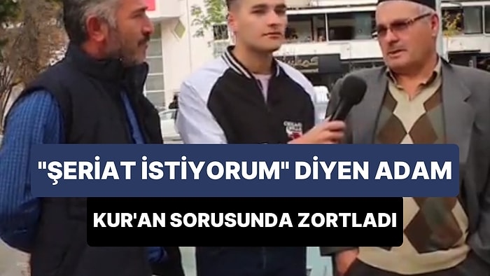 'Cumhuriyet'i Sevmiyorum Şeriat İstiyorum, Ben Osmanlı Torunuyum' Diyen Adamı Kur'an Sorusu ile Zortlatan Genç