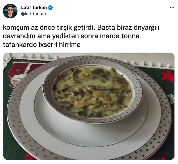 23. Yemek tırşik değil ama olsun eforu sevdik...