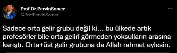 Orta sınıf denildiğinde tek derdin temel ihtiyaçlar olmaması gerekliliği dahi artık göz ardı ediliyor.