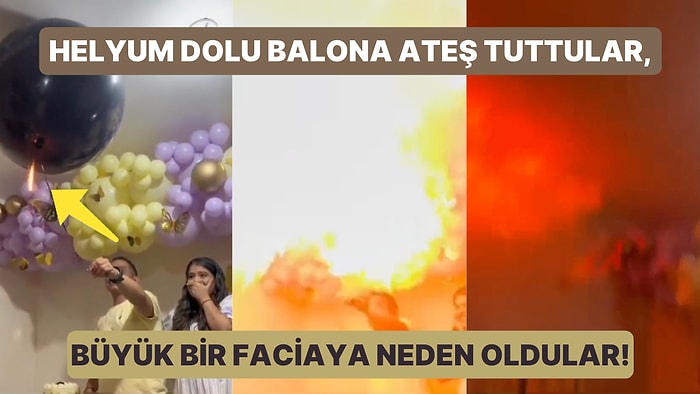 Helyum Gazı Dolu Cinsiyet Öğrenme Balonunu Ateşle Patlatmak İsteyen Aile Facianın Eşiğinden Döndü