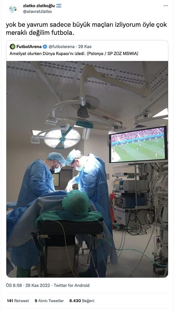 11. Ameliyathanede maç izlendiğini ilk kez görüyorum 😀