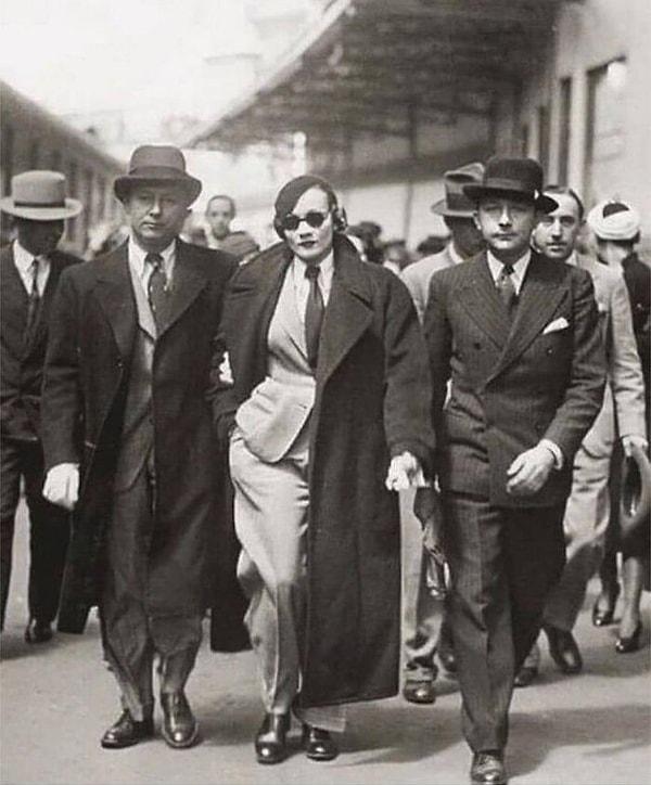 6. Marlene Dietrich, 1933'te Paris'teki bir tren istasyonunda kadınların pantolon giyme yasağını ihlal ettiği için gözaltına alındı.