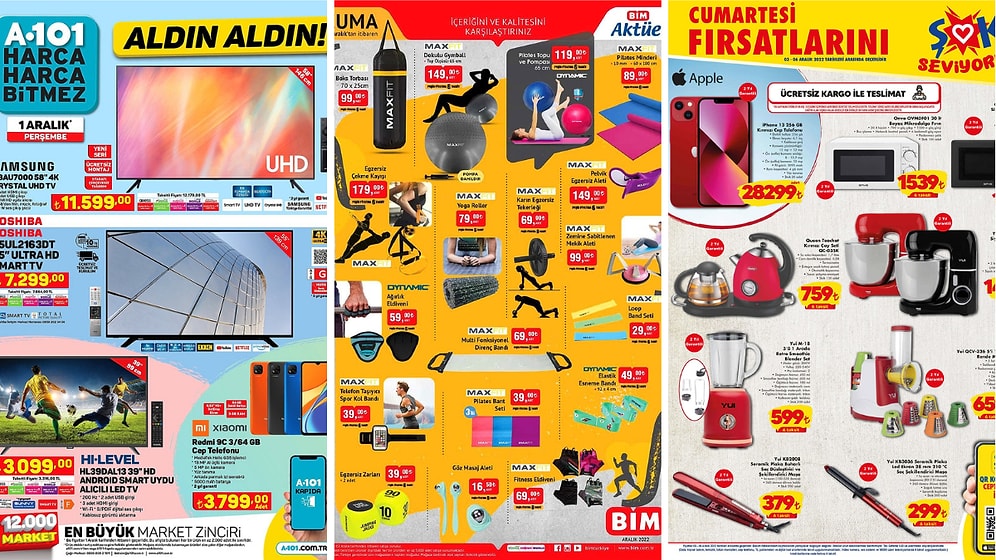 İndirim Günleri Başlıyor! 28 Kasım - 4 Aralık Haftasında A101, BİM ve ŞOK Aktüel Ürünler Listesinde Ne Var?
