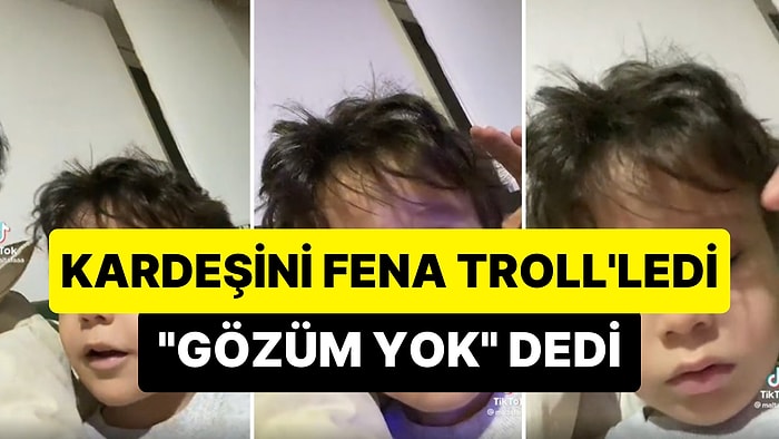 Göz Kapağı Filtresi ile Kardeşini 'Gözlerinin Olmadığına' İkna Eden Troll Abi