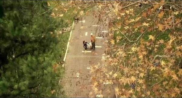 Filmin sonunda gördüğümüz bu sahnede sembolizm etkisiyle Recep'in depresif ruh hali sararıp kurumuş yapraklarla anlatılmış, sol taraftaki yeşil ve canlı ağaçlar ise Recep'in yeni yaşamını sembolize ediyormuş.
