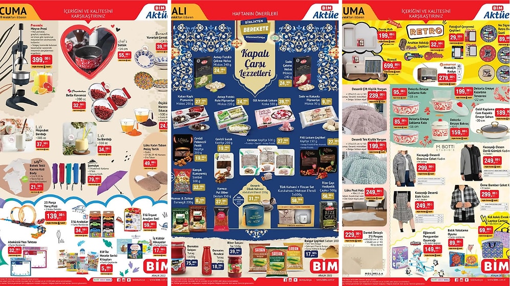 6 - 9 Aralık 2022 BİM Aktüel İndirim Kataloğu