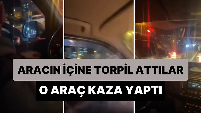 Trafikte Tartıştığı Aracın İçine Torpil Atan Magandalar