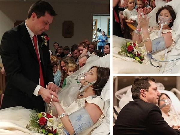 14. "Kanserden ölmeden önce hastanede evlenen bu çift...  💔"