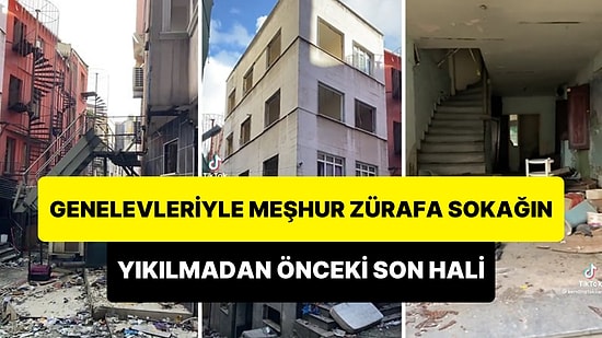 Meşhur Genelevlerin Bulunduğu Karaköy Zürafa Sokaktaki Binaların Yıkılmadan Önceki Son Halleri