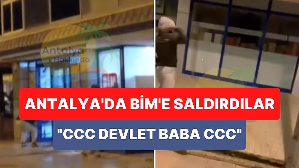 Antalya'da BİM Marketine Saldırı: Camlara 'CCC Devlet Baba CCC' Yazdılar
